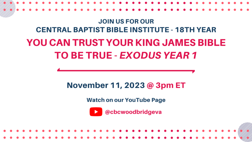 Bible Institute - Session #1803